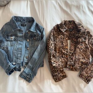 Denim and Leopard Print Jacket Bundle